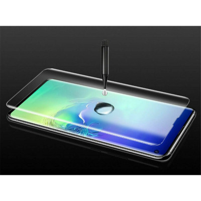 Скрийн протектори Скрийн протектори за Samsung Скрийн протектор от закалено стъкло 3D Full screen с течно UV лепило и лампа в комплекта за Samsung Galaxy S10 G973 прозрачен